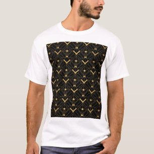 Art Deco Triangle: Luxury Mönster. T Shirt