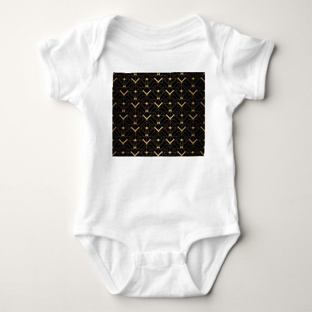 Art Deco Triangle: Luxury Mönster. T Shirt (Framsida)