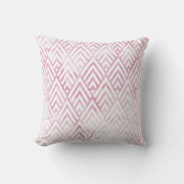 Art Deco Tribal Rosa White Geometry Marble Stone Kudde