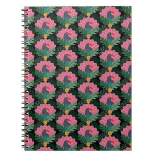 Art Deco Tropical Toucans och ananas Anteckningsbok