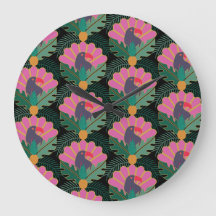 Art Deco Tropical Toucans och ananas