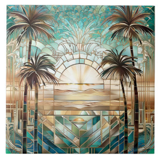 Art Deco-Tropikar Kakelplatta