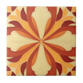 Art Deco Tuscan Blommigt Tile Kakelplatta