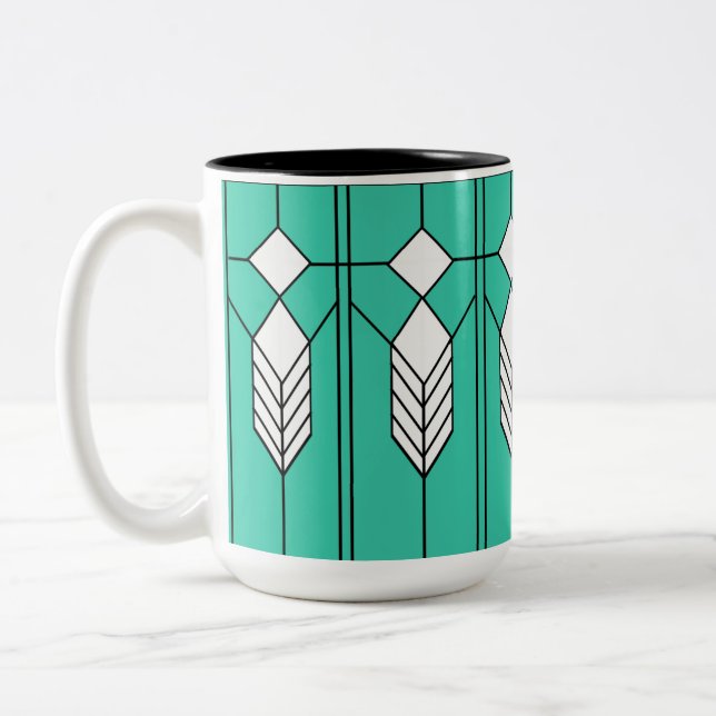 Art Deco Två-Tonad Mugg (Vänster)