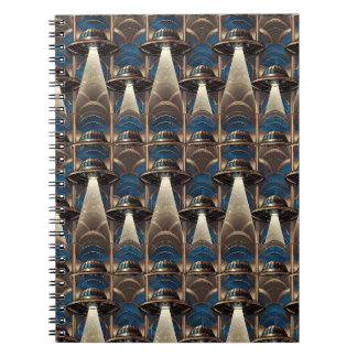 Art Deco UFO-anteckningsbok Anteckningsbok