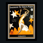 Art Deco "Under Harlem Måne" Poster<br><div class="desc">1932,  Art Deco lakan musikskydd för "Under Harlem Måne"</div>