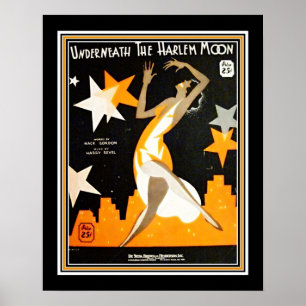 Art Deco "Under Harlem Måne" Poster