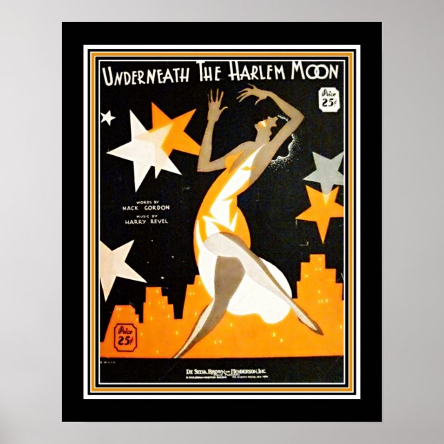 Art Deco "Under Harlem Måne" Poster (Framsidan)