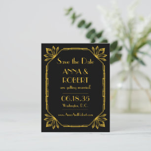Art Deco Underbar Gatsby Spara Datumet