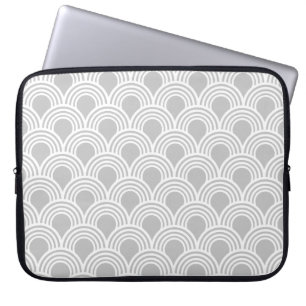 Art Deco Underbar Gatsby Stil Mod Snäcka Mönster Laptop Fodral