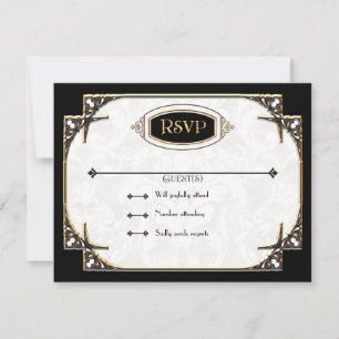 Art Deco Underbar Gatsby Stil Typography i Snöre G OSA Kort