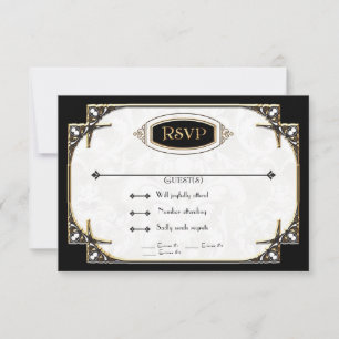 Art Deco Underbar Gatsby Stil Typography i Snöre G OSA Kort