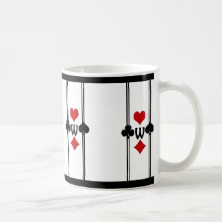 Art Deco-uppspelningskort Kostym med Monogram Kaffemugg