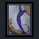 Art Deco-utskrift av major Felten Poster<br><div class="desc">Populära 1930s Art Deco Print Warrior & Tiger av Major Felten</div>