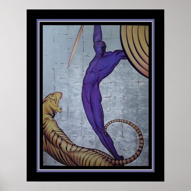 Art Deco-utskrift av major Felten Poster (Framsidan)