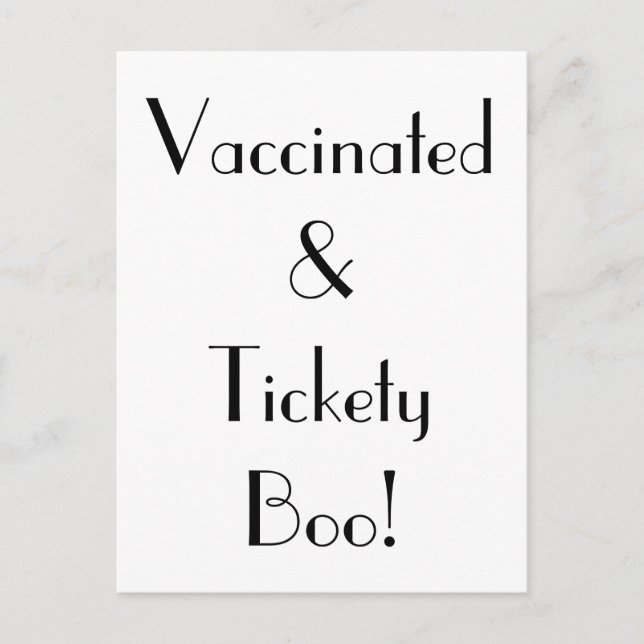 Art Deco-vaccinerat och Tickety Boo-vykort Vykort (Framsida)