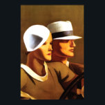 Art Deco-vackra par som kör bil Poster<br><div class="desc">Inget toppar på 1920-talets glamor och sensualitet i Art Deco Movement än denna bild av ett elegant och vackert par som marscherar i sin bil. En perfekt för älskare i vintage Art Deco-eran och poster! Konstnären är Marcello Dudovich (1878-1962), en italiensk målare, illustratör, och poster designer, och betraktade en av...</div>