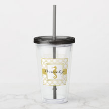 Art Deco Våg Guld Glitter Sjöhäst
