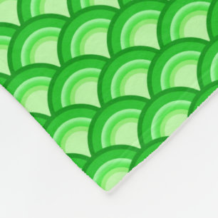 Art Deco-vågen mönster - jade-grönten Fleecefilt