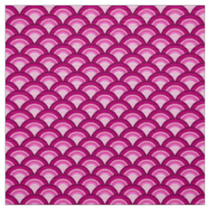 Art Deco-vågen mönster - magenta och rosa Tyg
