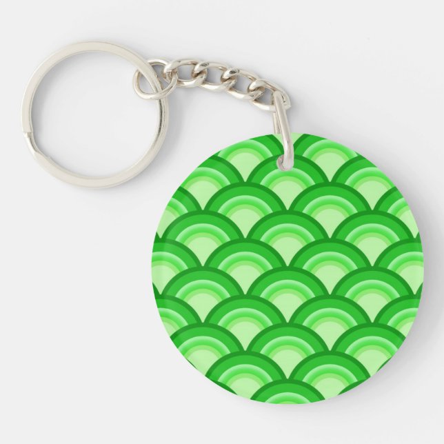 Art Deco vågmönster - jade grön (Framsidan)