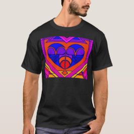Art Deco Valentine Heart Tee Shirt