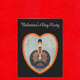 Art Deco Valentine Inbjudningar