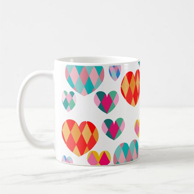Art Deco Valentines kaffe Mugg (Vänster)