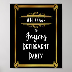 Art deco-välkomstPoster skapa din egen poster