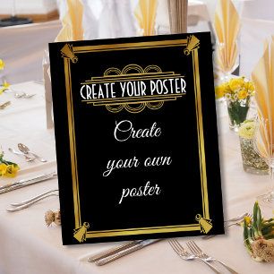 Art deco-välkomstPoster skapa din egen poster