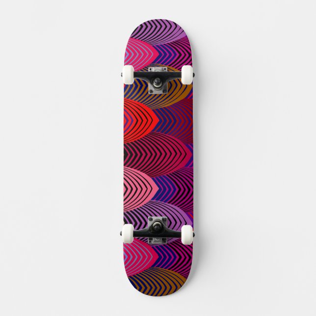 Art Deco välvda skateboard (Framsida)