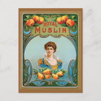 Art Deco Victorian Royal Muslin Konstverk Vykort