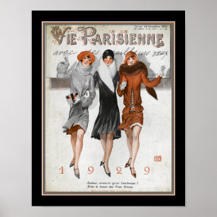 Art Deco Vie Parisenne 1929 - nyårsjubileum Poster