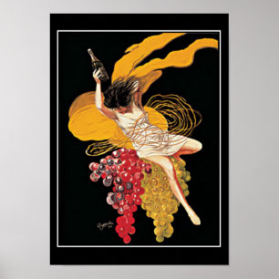 Art Deco Vingröns vintage  Utskriftsaffisch Poster