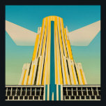 Art Deco Vintage Byggnad Poster 2<br><div class="desc">Art Deco-Byggnad för Vintage Poster</div>