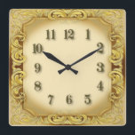 Art Deco-Vintage Fyrkantig Klocka<br><div class="desc">Underbar klockdesign. Du kommer att kärlek det som andra. Du kan fritt använda den här designen för andra produkter som du gillar eller anpassa och lägga till texten. Följ mig för mer. Tack. Ha en trevlig dag.</div>