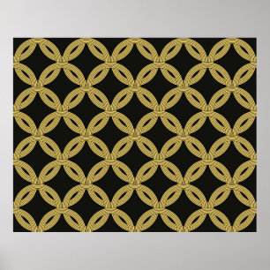 Art Deco vintage mönster. dekoration är ornament. Poster