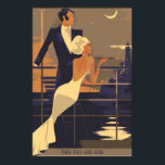 Art Deco-vintage Poster<br><div class="desc">Underbar utformning. Du kommer att kärlek det som andra. Du kan fritt använda den här designen för andra produkter som du gillar eller anpassa och lägga till texten. Följ mig för mer. Tack. Ha en trevlig dag.</div>