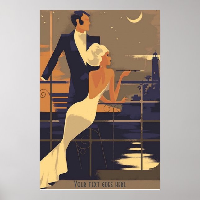 Art Deco-vintage Poster (Framsidan)