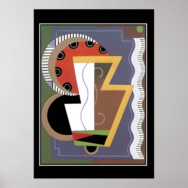 Art Deco vintage Retrotryck Poster (Framsidan)