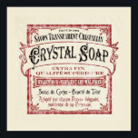 Art Deco Vintage Soap Poster<br><div class="desc">En vackert dekorerad reklam för Crystal Soap.</div>