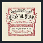 Art Deco Vintage Soap Poster<br><div class="desc">En vackert dekorerad reklam för Crystal Soap.</div>