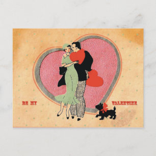 Art Deco ~ Vintagen är min Valentine Helg Vykort