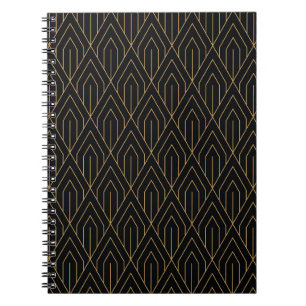 Art Deco: vintagens geometriska tapet. Anteckningsbok