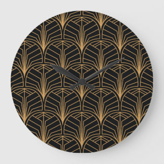 Art Deco, vintagens minimalistiska mönster. Stor Klocka