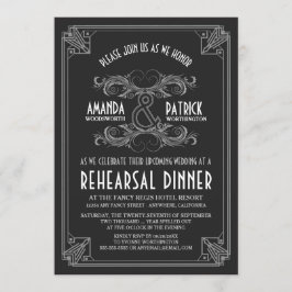 Art Deco-Vintagens repetitionsmiddagsinbjudningar Inbjudningar