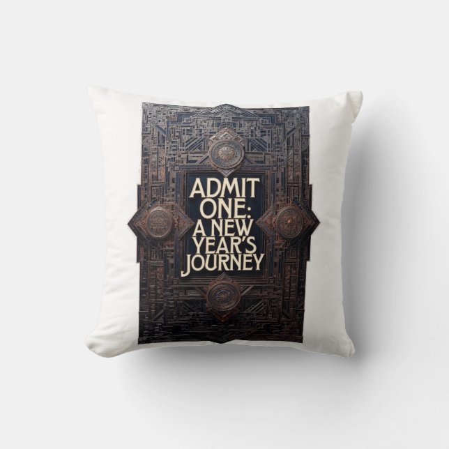 Art Deco VIP Pass T-Shirt, Premium New Year Kudde (Framsida)