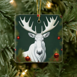 Art Deco Vit Julälg Ornament