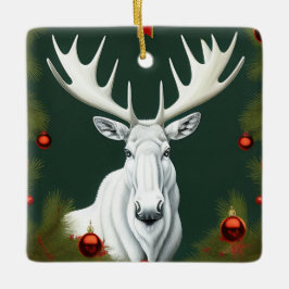 Art Deco Vit Julälg Ornament