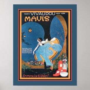 Art Deco Vivaudou Mavis Ad Poster